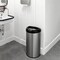 Silver Stainless Steel Open Top Kitchen Trash Can with 13-Gallon Capacity